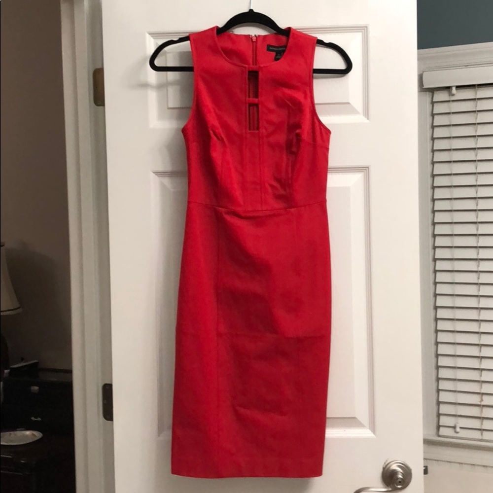 Banana republic red sheath dress